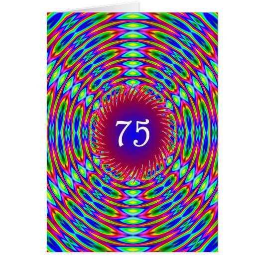 75e Abstracte Trippy Swirls van Birthday (Voorkant)
