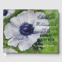 75e Anemone Floral Birthday Memory Gastenboek