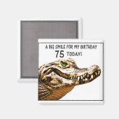 75e 'Birthday Alligator Smile' Magneet (Voorkant / Achterkant)