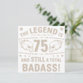 75e Birthday Badass Kaart (Staand voorkant)