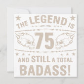 75e Birthday Badass Kaart (Voorkant)
