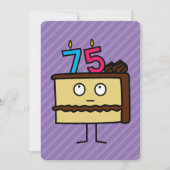 75e Birthday Cake met kaarsen Kaart (Voorkant)