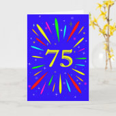 75e 'Birthday Explosion'-Kaart Kaart (Gele Bloem)