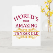 75e. Birthday Kaart (Gele Bloem)