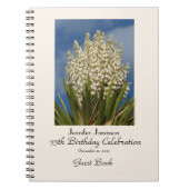 75e Birthday Party Guest Book, Blooming Yucca Notitieboek (Voorkant)