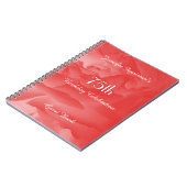 75e Birthday Party Guest Book, Coral Roos Notitieboek (Linkerzijde)