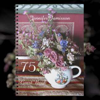 75e Birthday Party Guest Book,  Teapot Notitieboek