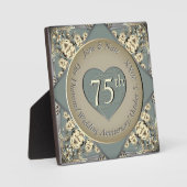 75e bruiloft Diamond Jubileum Plaque Fotoplaat (Voorkant)