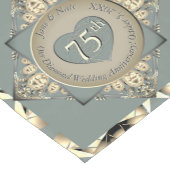 75e bruiloft Jubileum diamant Korte Tafelloper (Hoek)