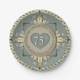 75e bruiloft Jubileum diamant Papieren Bordje