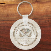 75e bruiloft Jubileum Favors of ELK JAAR Sleutelhanger (Voorkant)