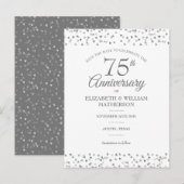 75e bruiloft Jubileum Love Hearts Save the Date Briefkaart (Voorkant / Achterkant)