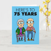 75e bruiloft Jubileum oud worden Kaart (Gele Bloem)