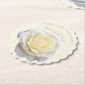 75e bruiloft Jubileum Party bewerkbaar Kartonnen Onderzetters (Gekanteld)