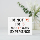 75e coole verjaardagsfeestjes design briefkaart (Staand voorkant)