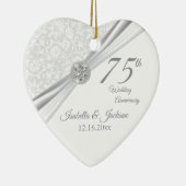 75e Diamond Wedding Jubileum Keramisch Ornament (Rechts)