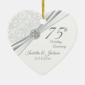 75e Diamond Wedding Jubileum Keramisch Ornament (Voorkant)