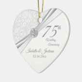 75e Diamond Wedding Jubileum Keramisch Ornament (Links)