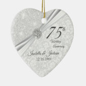 75e Diamond Wedding Jubileum Keramisch Ornament (Rechts)