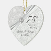 75e Diamond Wedding Jubileum Keramisch Ornament (Links)