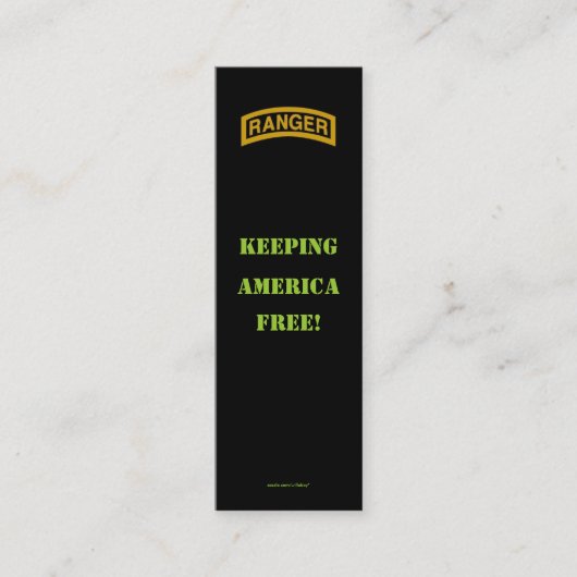 75e Flash-veteraan-patch bookmarker voor het leger Mini Visitekaartje (Voorkant)