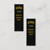 75e Flash-veteraan-patch bookmarker voor het leger Mini Visitekaartje (Voorkant / Achterkant)