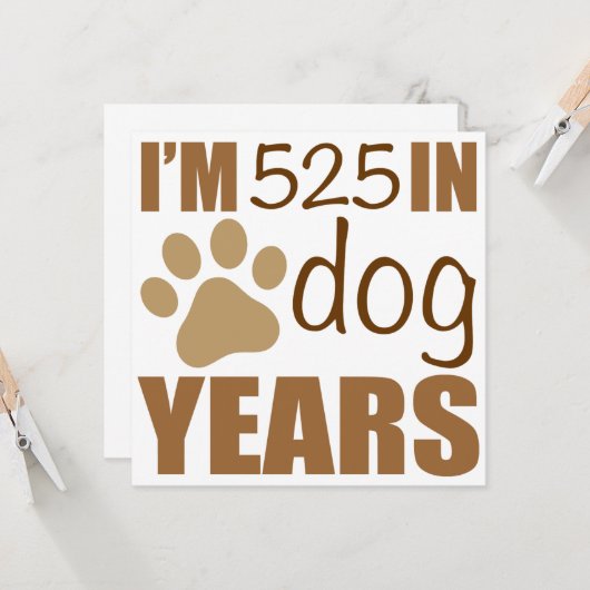 75e geboorte Dog Jaren Kaart (Voorkant / Achterkant in situ)