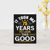 75e geboortedag: 75 jaar oud. kaart (Gele Bloem)