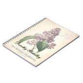 75e geboortedag Botanisch Lila Guest Book Notitieboek (Linkerzijde)