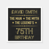 75e geboortedag Man Myth Legend Servet (Voorkant)