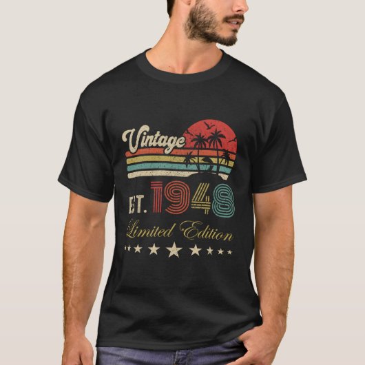 75e Geboren 1948 75 T-shirt (Voorkant)