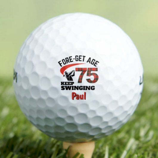 75e geschenk voor vriend - FORGET Leeftijd 75 jaar Golfballen