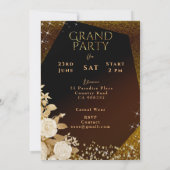 75e Glinsterende Kroon Goud Verjaardag Kaart (Achterkant)