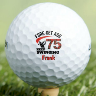 75e golfcadeau voor oom – VERgeet leeftijd Rood Sc Golfballen