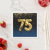 75e goudballonnen en Confetti Napkins Servet (Insitu)
