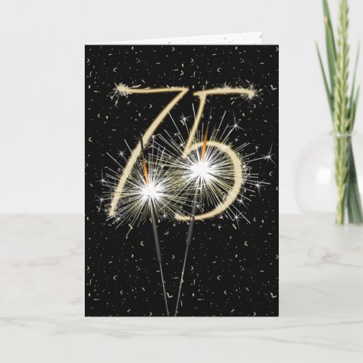 75e huwelijksjaarsparklers kaart (Voorkant)