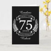 75e huwelijksjubileum DIAMANT GOUD Kaart (Gele Bloem)