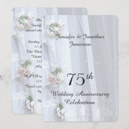 75e huwelijksverjaardagfeest, Kanten Bruidsjurk Kaart