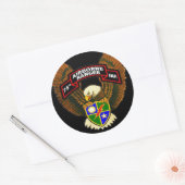 75e Infanterie Ranger Regiment Bumpersticker Ronde Sticker (Envelop)