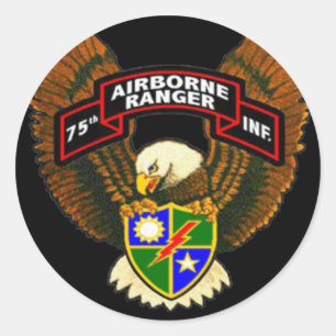 75e Infanterieur Ranger Regiment Bumpersticker Ronde Sticker