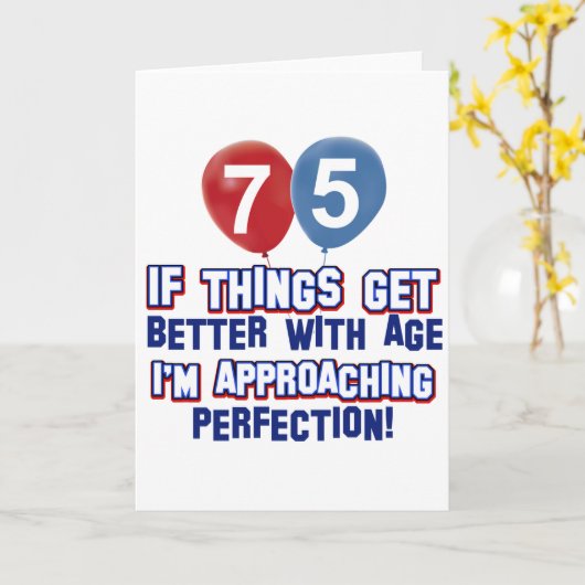 75e jaar oude design kaart (Gele Bloem)