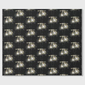 75e jaarsparklers op zwart cadeaupapier (Vlak)