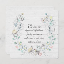 75e Jubilea krans op hout Kaart