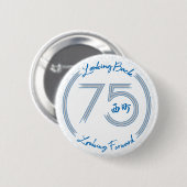 75e Jubileum badge Ronde Button 5,7 Cm (Voorkant /achterkant)