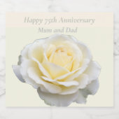 75e Jubileum bewerkbaar Sparkling Wijnetiket (Enkel label)