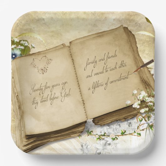 75e Jubileum Boek Papieren Bordje (Voorkant)