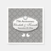 75e Jubileum bruiloft Jubileum Diamond Z04 Servetten (Voorkant)