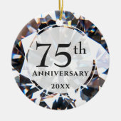 75e Jubileum Diamond Foto gepersonaliseerd Keramisch Ornament (Voorkant)