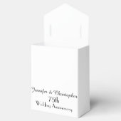 75e Jubileum Favor Box, Zwart & Wit Stripes Bedankdoosjes (Geopend)