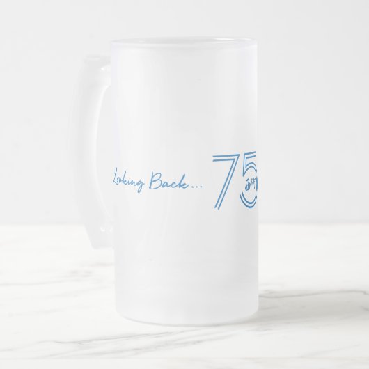 75e Jubileum Frosted Mok (Voorkant links)